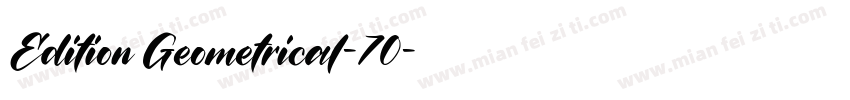 Edition Geometrical-70字体转换